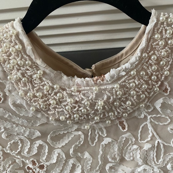 Girls Cream Embroidered Bead Collar Short Sleeve Design In Spain Mayoral Dress - Picture 5 of 11